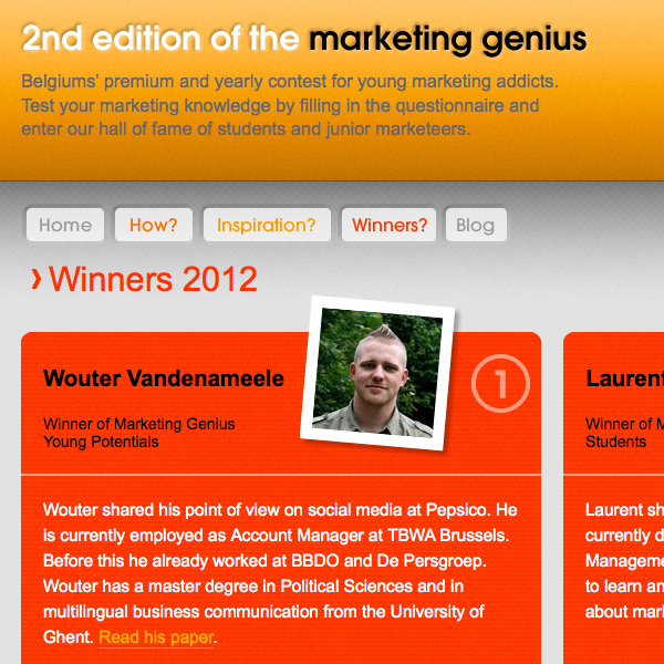 Marketing Genius Website Detail