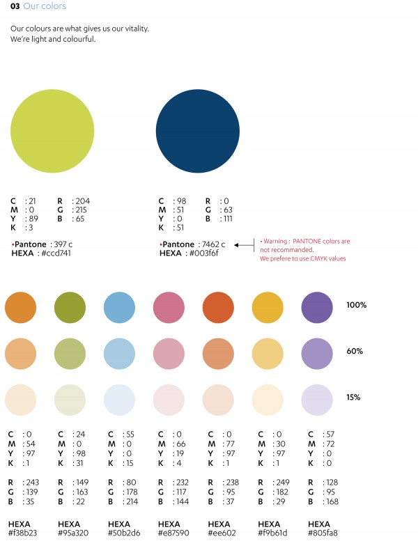 Beuc Corporate Identity Color Chart
